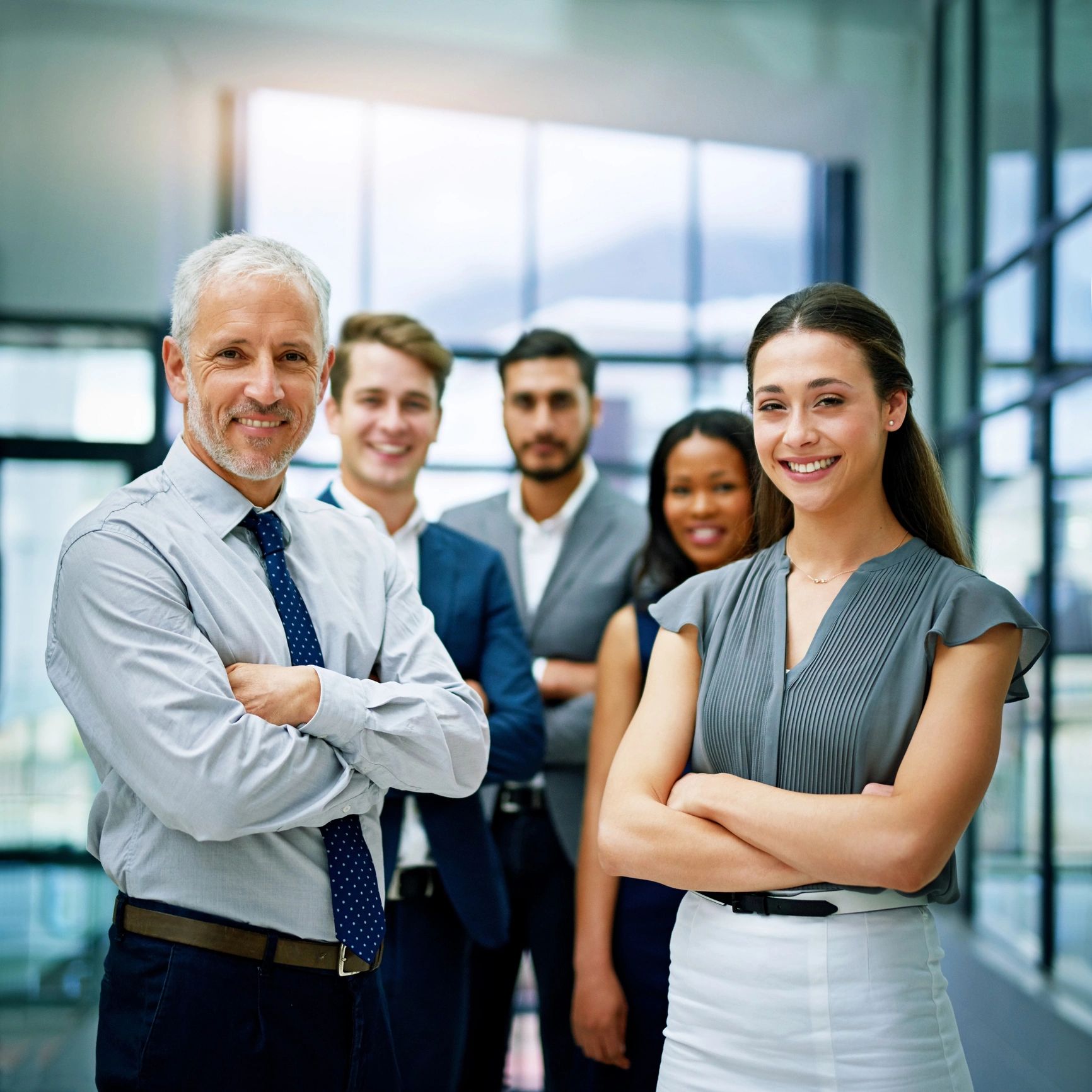 Professional healthcare team portrait representing clinical leadership